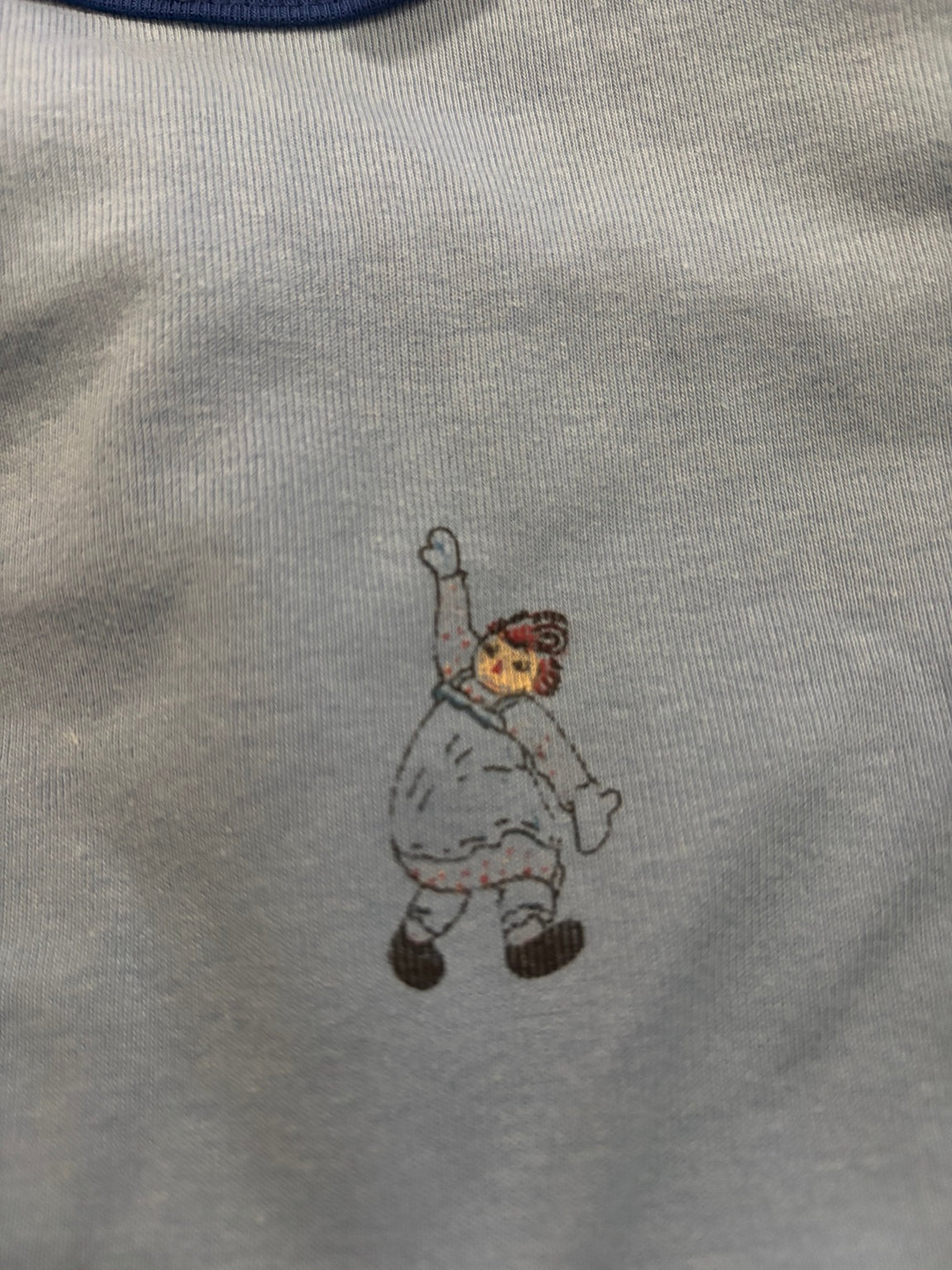 "Dancing Doll" Original 1970s Transfer Raglan Tee