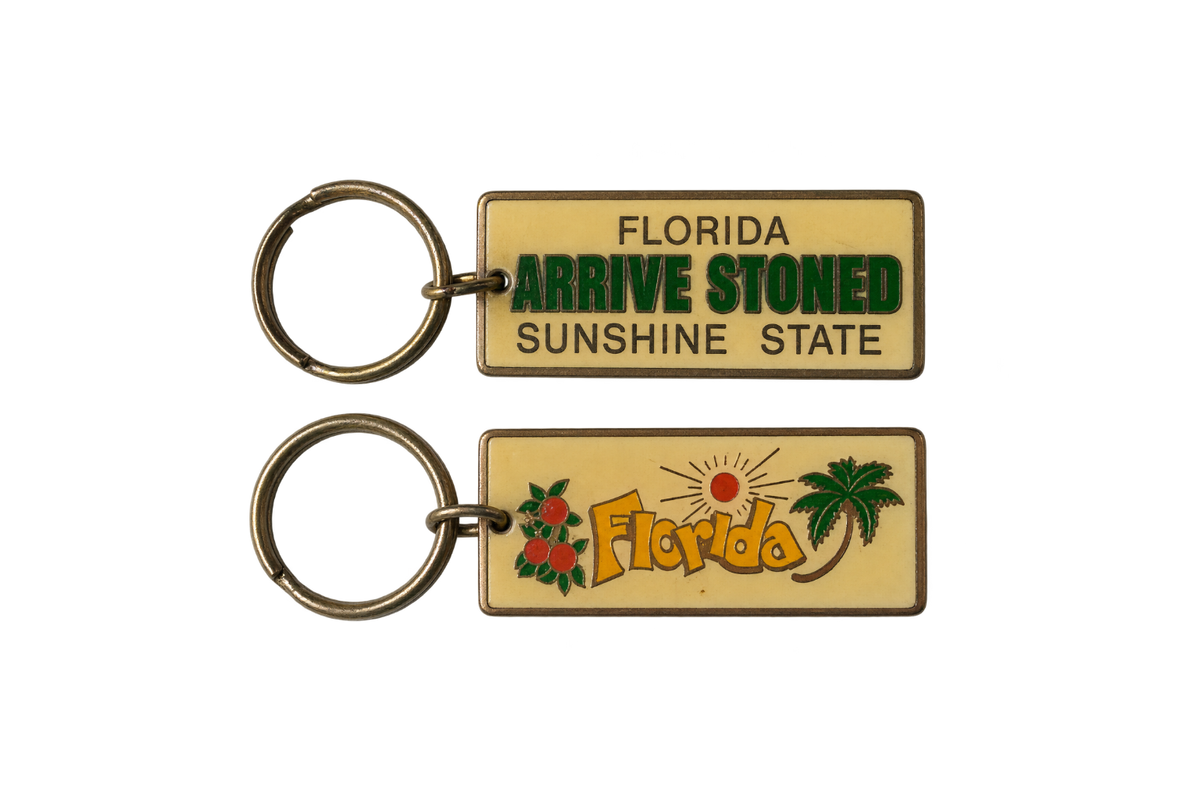 Vintage 1980s–1990s Florida Souvenir Keychains