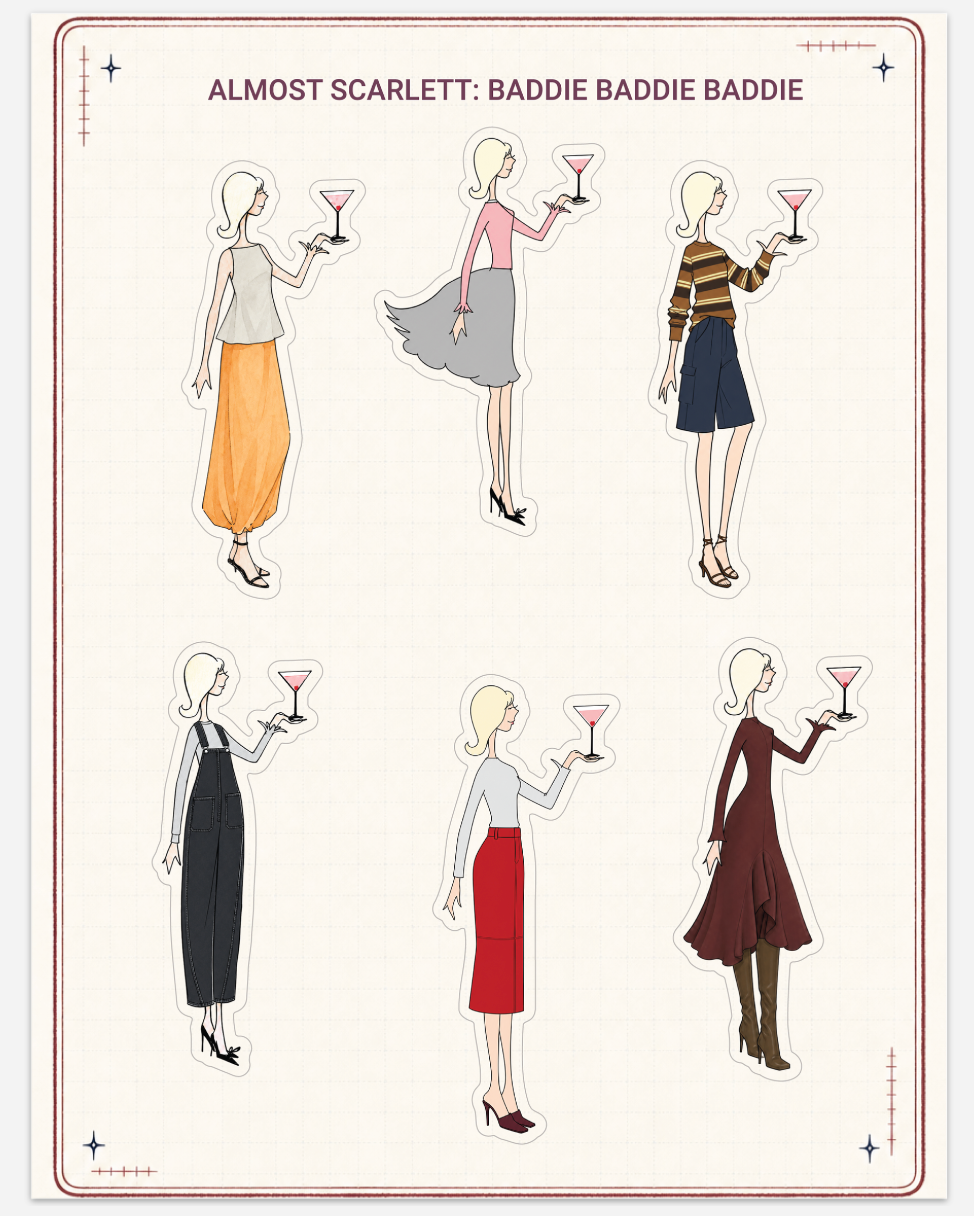 Almost Scarlett Sticker Collection