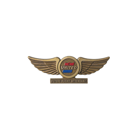 Vintage 1970s United Airlines “Future Flight Attendant” Wings Pin