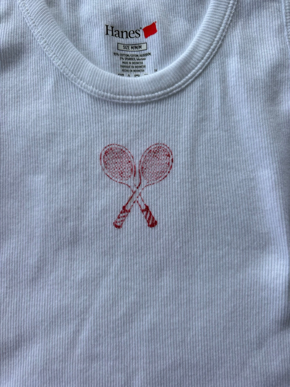 Preppy Tennis Original 1970s Transfer Tank