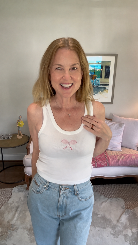 Preppy Tennis Original 1970s Transfer Tank